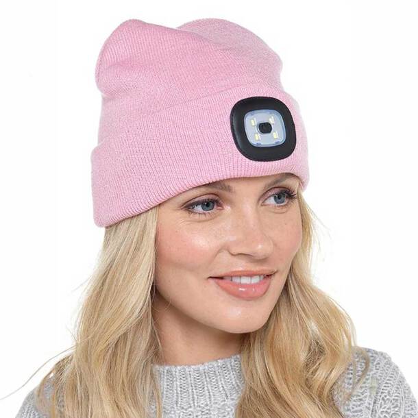 Image of Led Beanie in Pink