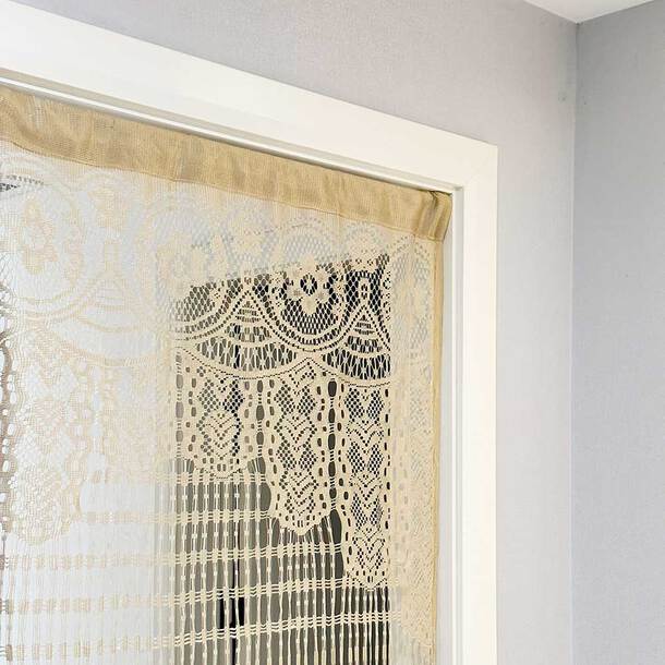Easylife Lace Door Curtain in Brown