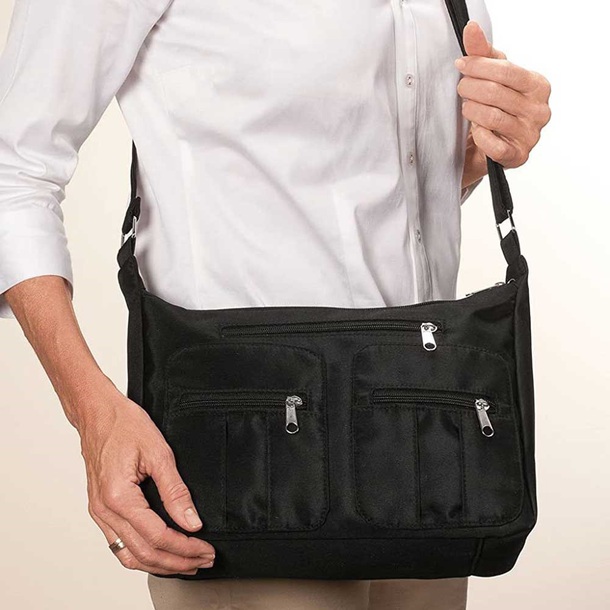 Image of 6 Pocket Handbag in Black