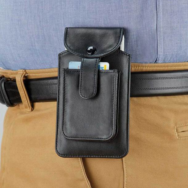 Easylife Smartphone Holder in Brown, Leather