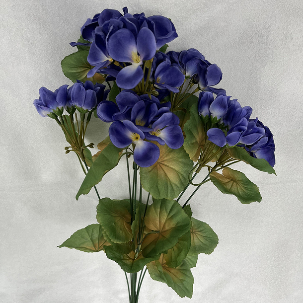 Easylife Faux Geraniums in Purple, Size Pack Of 3