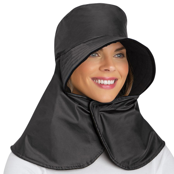 Image of Long Brimmed Winter Protector in Black