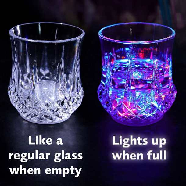 Easylife Led Colour Changing Lighting Glasses, Size Set of 2