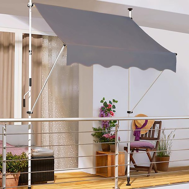 Easylife instant Awning in Grey, Size 2.0m