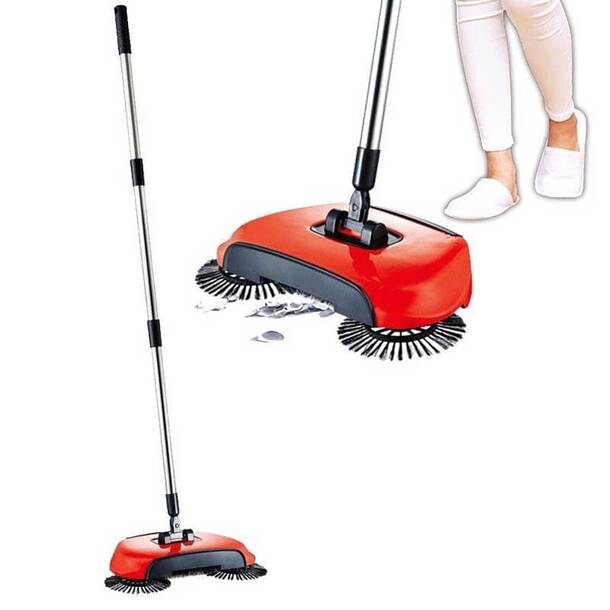 Image of Manual Floor Sweeper in Red